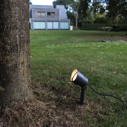 EXPLORER-LED-maapiikkikohdevalo, tummanharmaa, Ø 9 cm, IP54