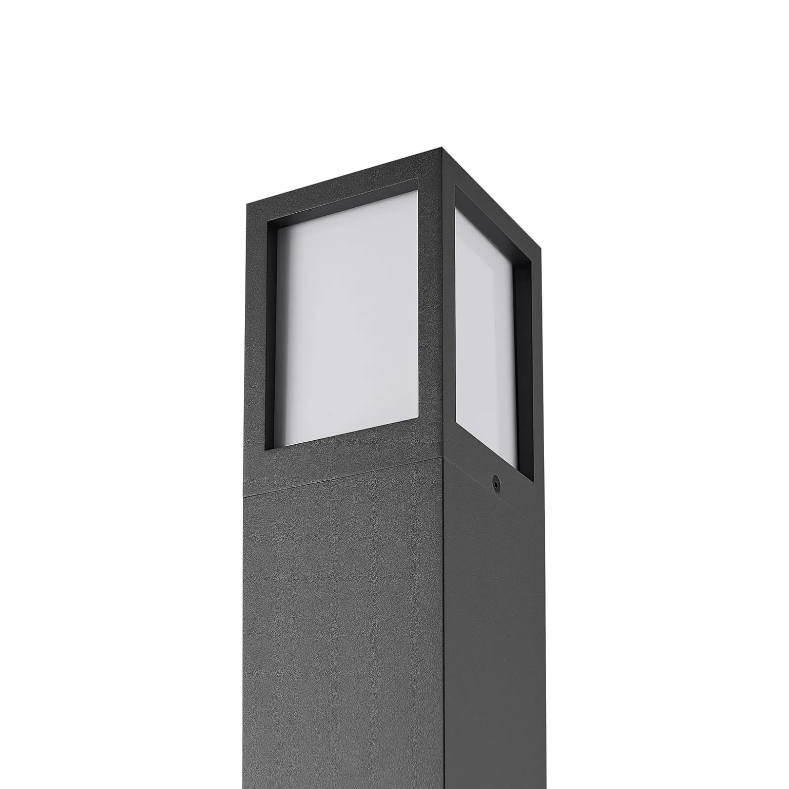 Facado II polkuvalaisin, korkeus 65 cm, kulmikas, tummanharmaa/opali