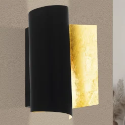 Falicetto seinävalaisin, musta/kullanvärinen