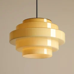 Filo-riippuvalaisin, keltainen, Ø 28 cm, lasi