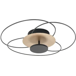 Fiore-LED-kattovalaisin, 2 700 K, musta/kulta