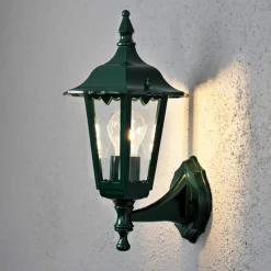 Firenze ulkoseinävalaisin, vihreä, yläpistorasia, 36 cm