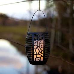 Flame LED-aurinkolamppu, kolme käyttövaihtoehtoa, 42 cm