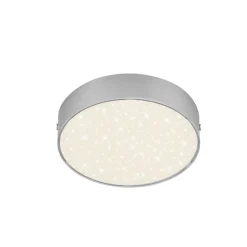 Flame Star LED-kattovalaisin, Ø 15,7 cm, hopea