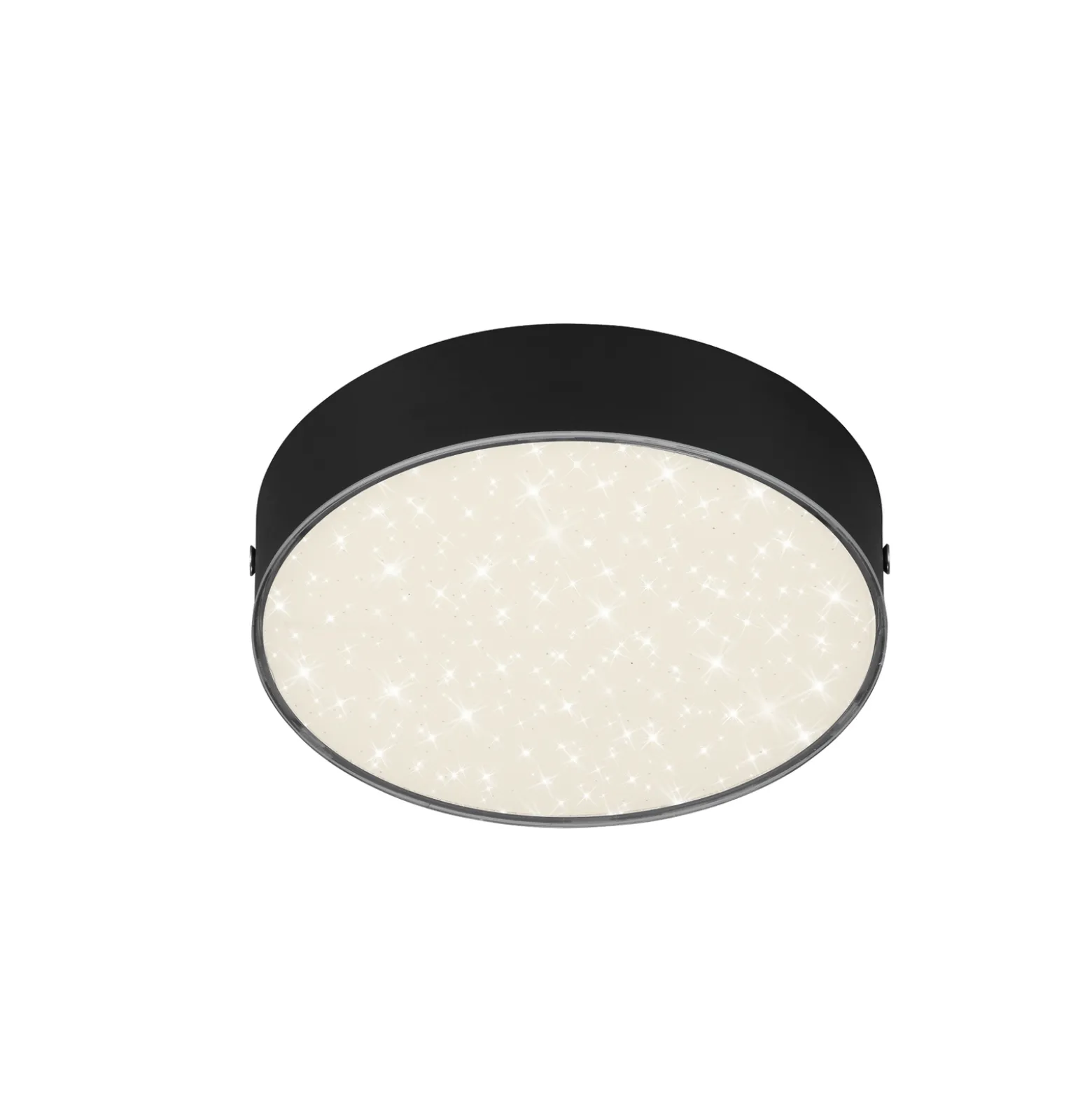 Flame Star LED-kattovalaisin, Ø 15,7 cm, musta