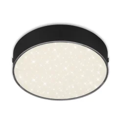 Flame Star LED-kattovalaisin, Ø 15,7 cm, musta