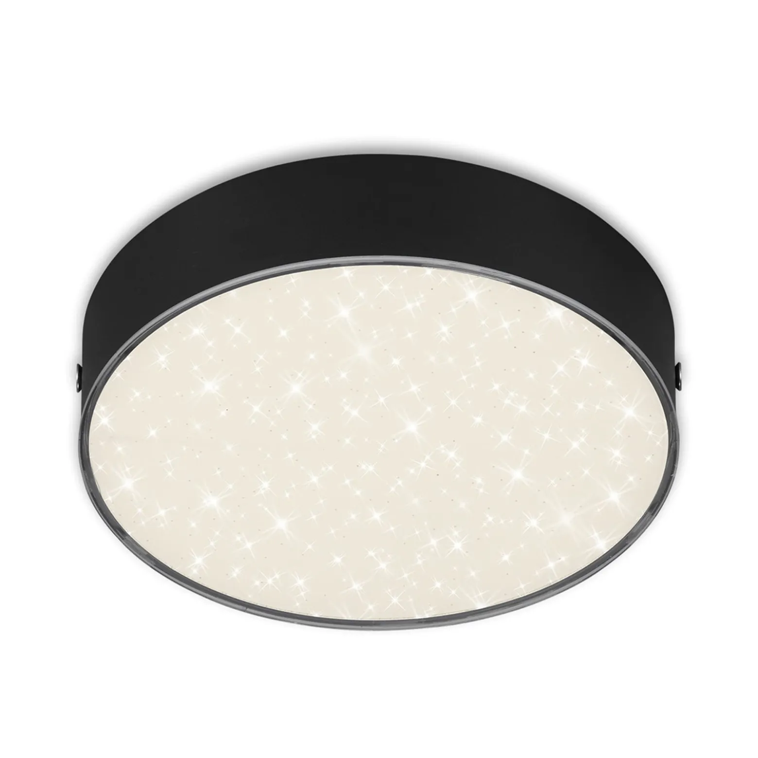 Flame Star LED-kattovalaisin, Ø 15,7 cm, musta
