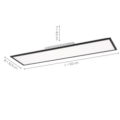 Flat-LED-paneeli CCT, musta 119 x 29 cm