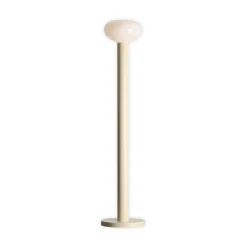 Flo-lattiavalaisin, beige, korkeus 138 cm, 1-lamppuinen, lasi