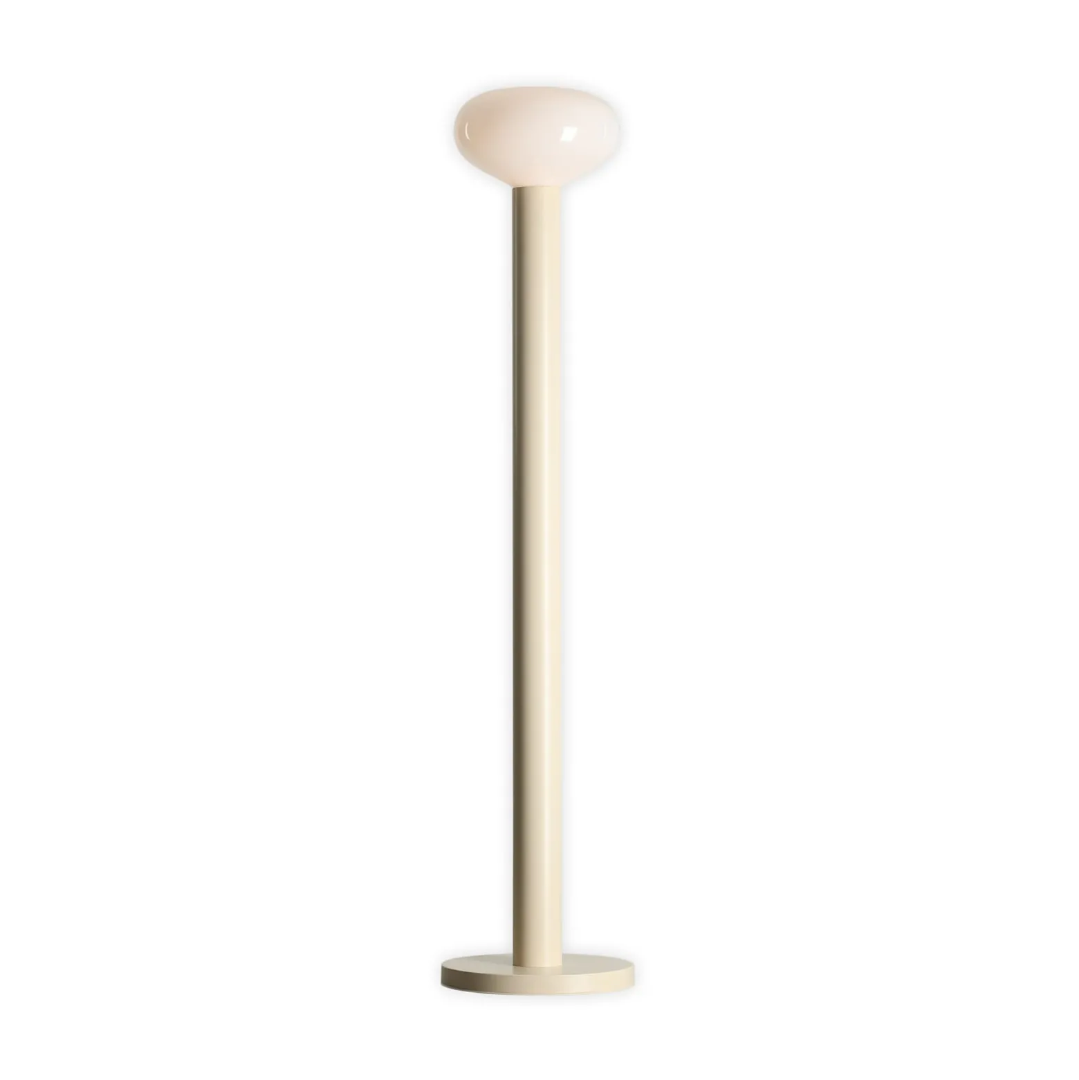 Flo-lattiavalaisin, beige, korkeus 138 cm, 1-lamppuinen, lasi