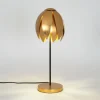 FLORILUME-pöytälamppu, kullanvärinen, korkeus 50 cm, metallia, 2 x G9