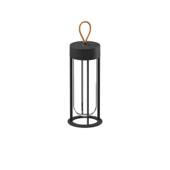 FLOS In Vitro Unplugged -LED-valo, musta 2 700 K