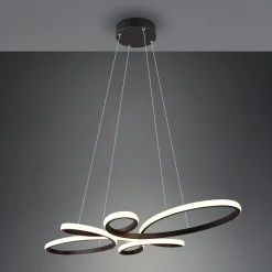 Fly LED-riippuvalaisin, mattamusta, 3 000 K, 83 cm x 45 cm