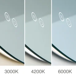 Focus LED-peili, Ø 60 cm, CCT, huurtumisenesto, kosketushimmennin