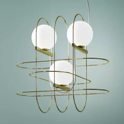 Fontana Arte Setareh -LED-riippuvalo, kulta