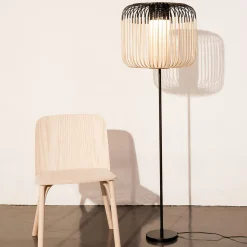 Forestier Bamboo Light -lattiavalo 1-lamp. musta