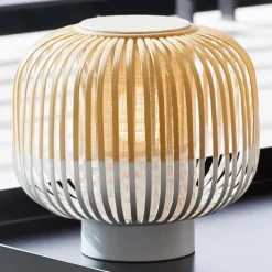 Forestier Bamboo Light S pöytävalaisin 24 cm valkoinen