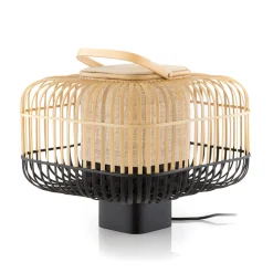 Forestier Bamboo Square S -pöytälamppu, musta