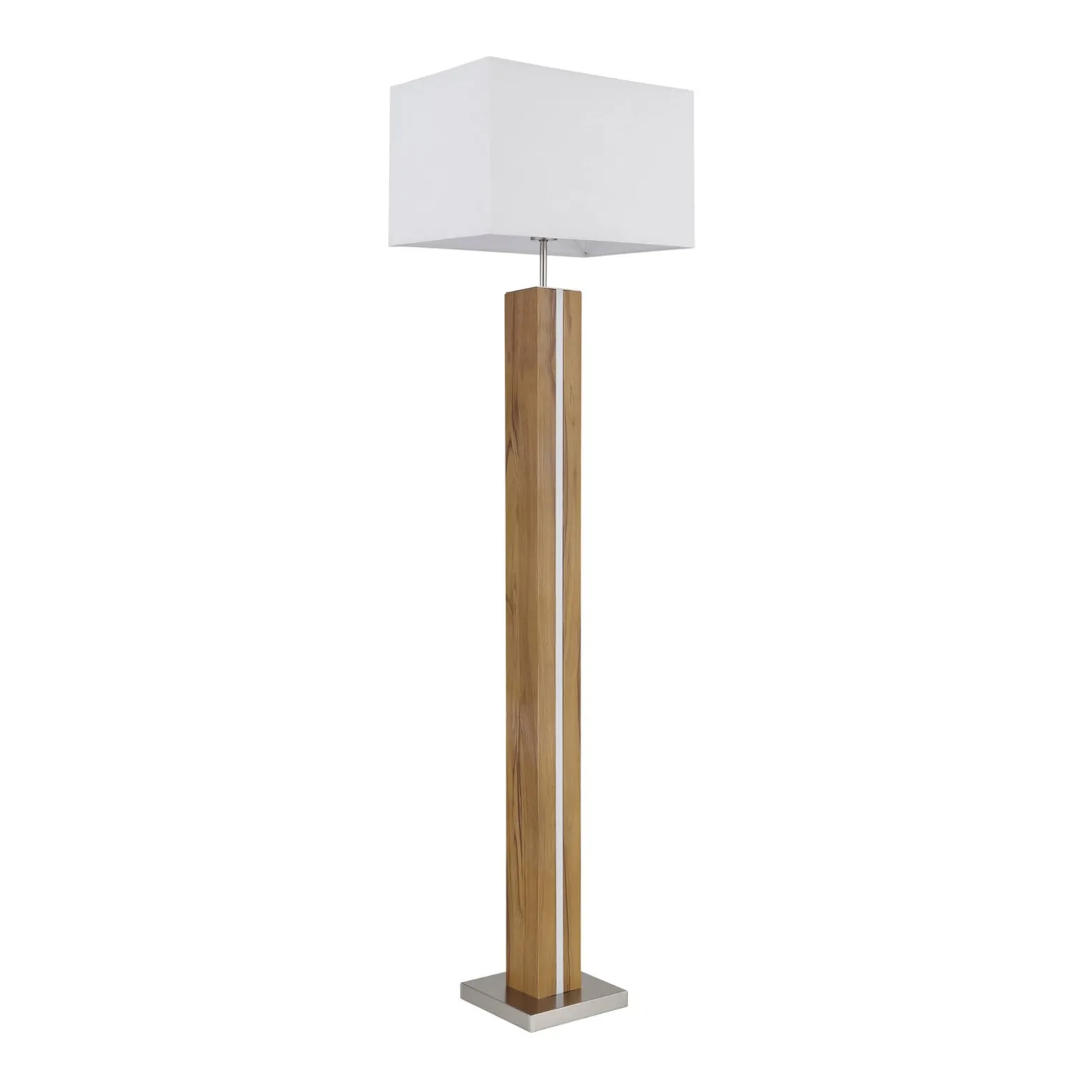 Forest-lattiavalaisin, puu/beige, tekstiili, E27 + LED, himmennettävä