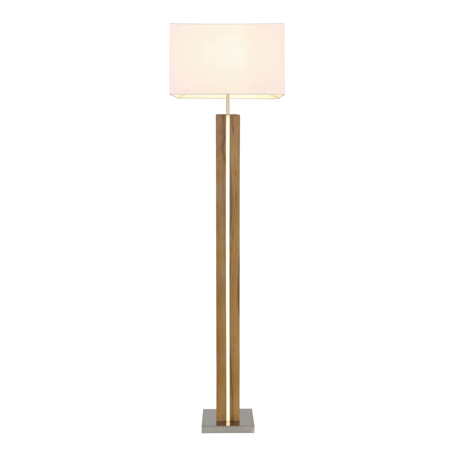 Forest-lattiavalaisin, puu/beige, tekstiili, E27 + LED, himmennettävä