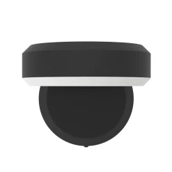 Fornaci-LED-ulkoseinälamppu, musta, leveys 16 cm, metallia