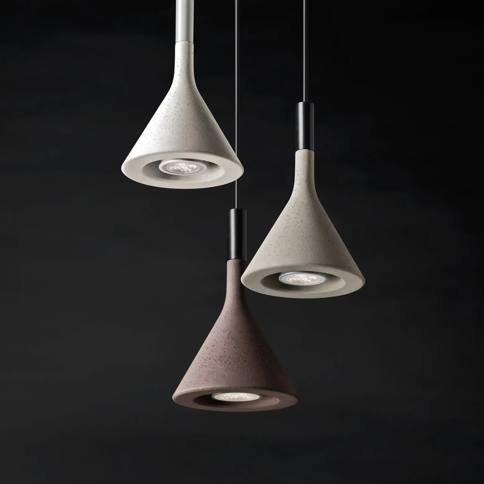 Foscarini Aplomb Mini -riippuvalaisin, betoni, ruskea