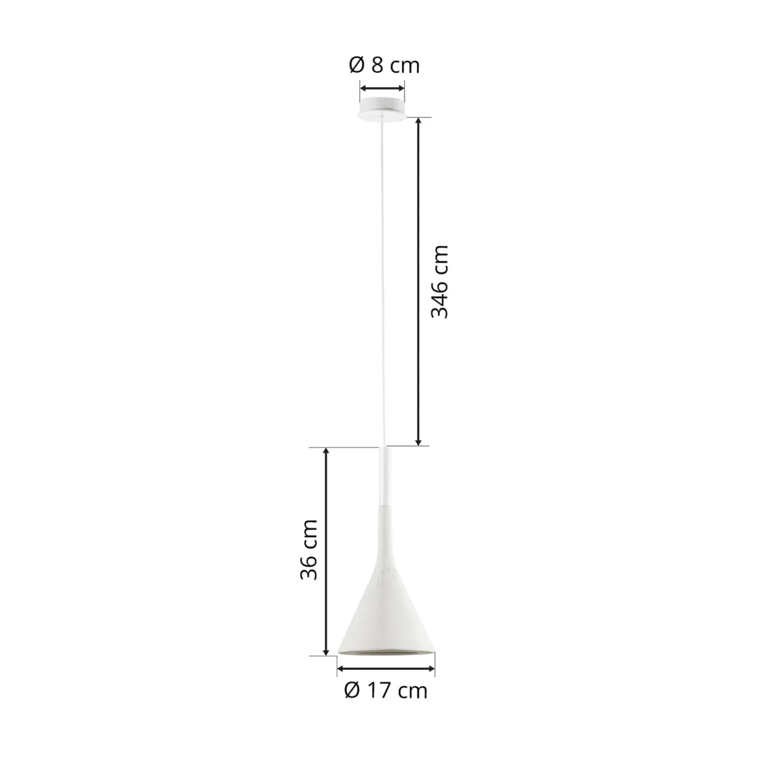 Foscarini Aplomb-riippuvalo GU10 betonia valkoinen