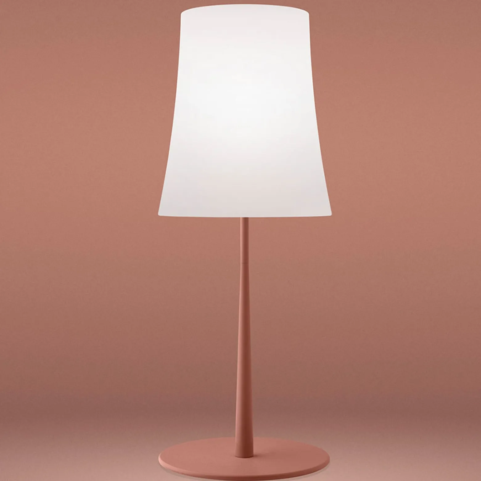 Foscarini Birdie Easy Grande pöytälamppu tiilenpunainen