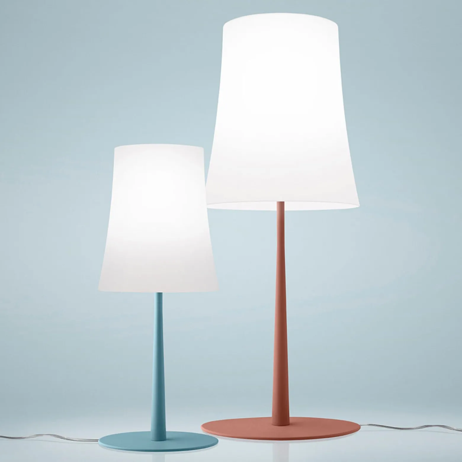 Foscarini Birdie Easy Grande pöytälamppu tiilenpunainen