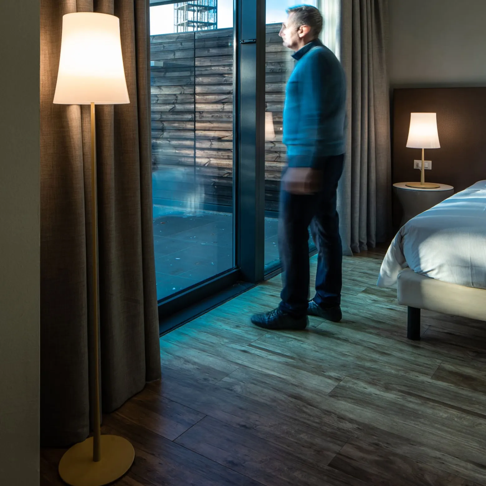 Foscarini Birdie Easy -lattiavalo, hiekankeltainen