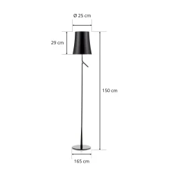 Foscarini Birdie LED Lettura -lattiavalaisin, graf