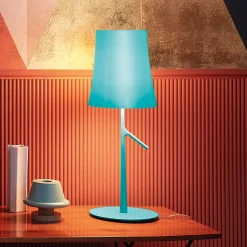 Foscarini Birdie LED pieni pöytälamppu, akvamariini