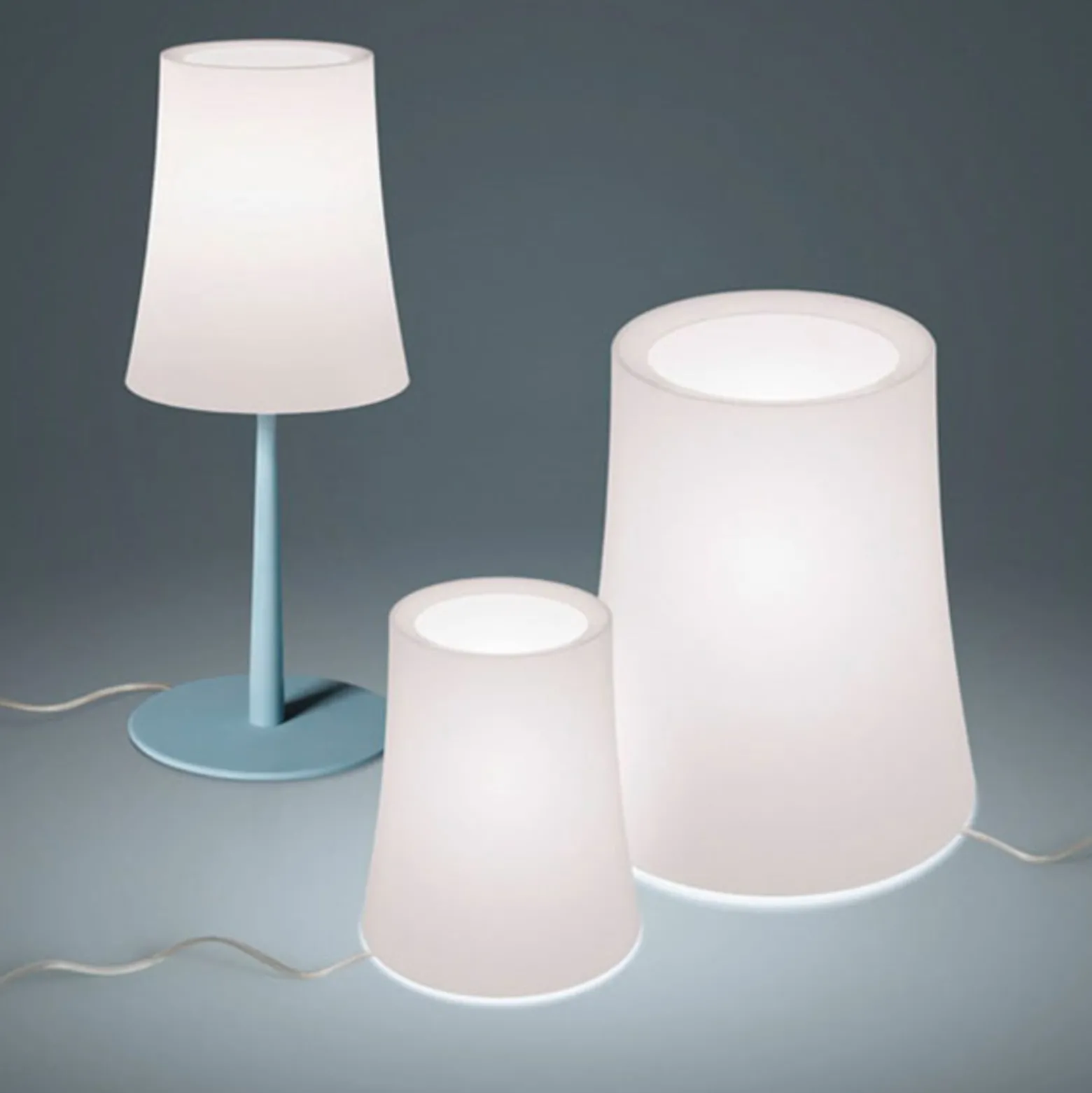 Foscarini Birdie Zero pöytävalaisin, korkeus 29 cm