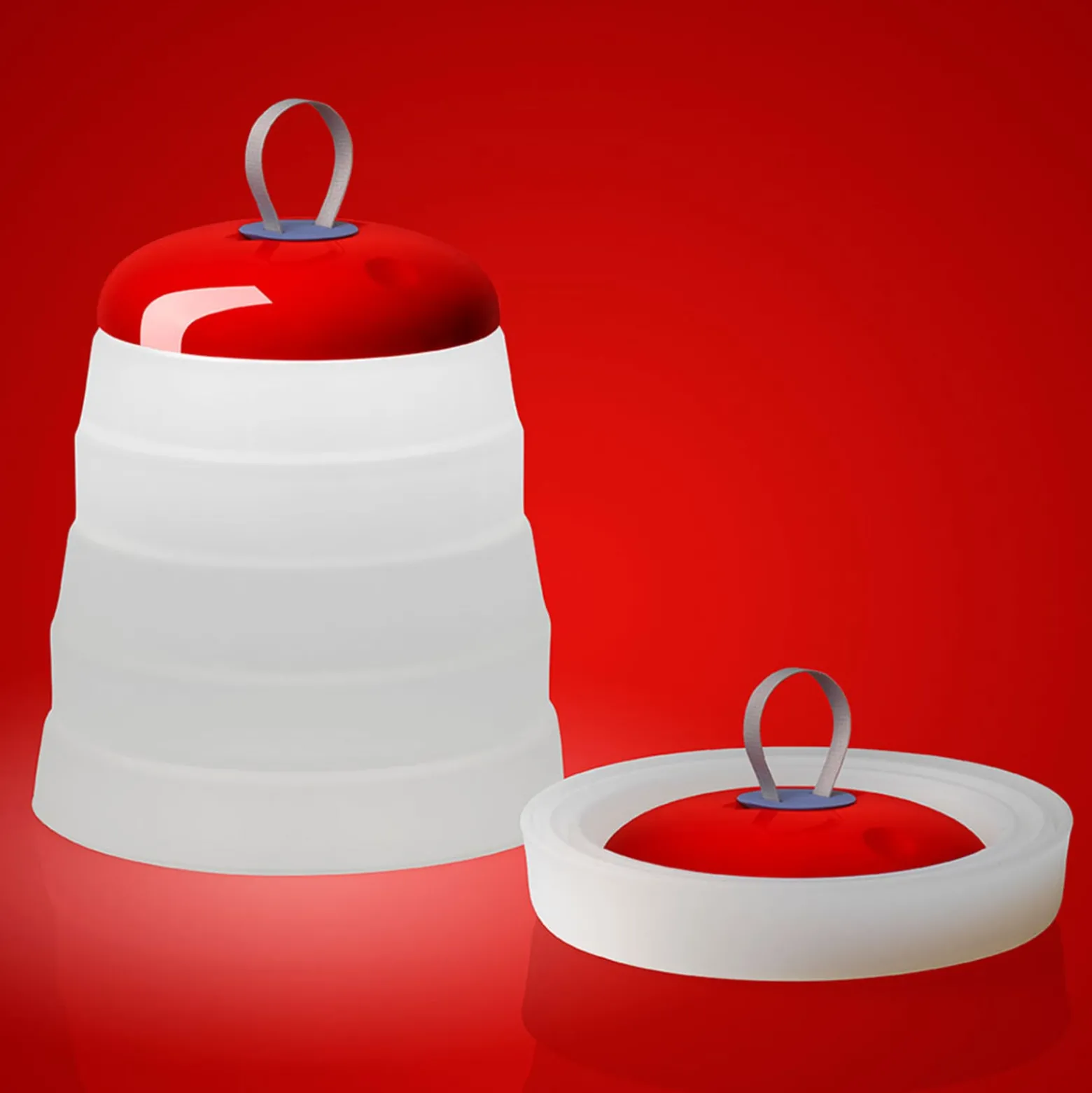 Foscarini Cri Cri LED-koristevalaisin, punainen