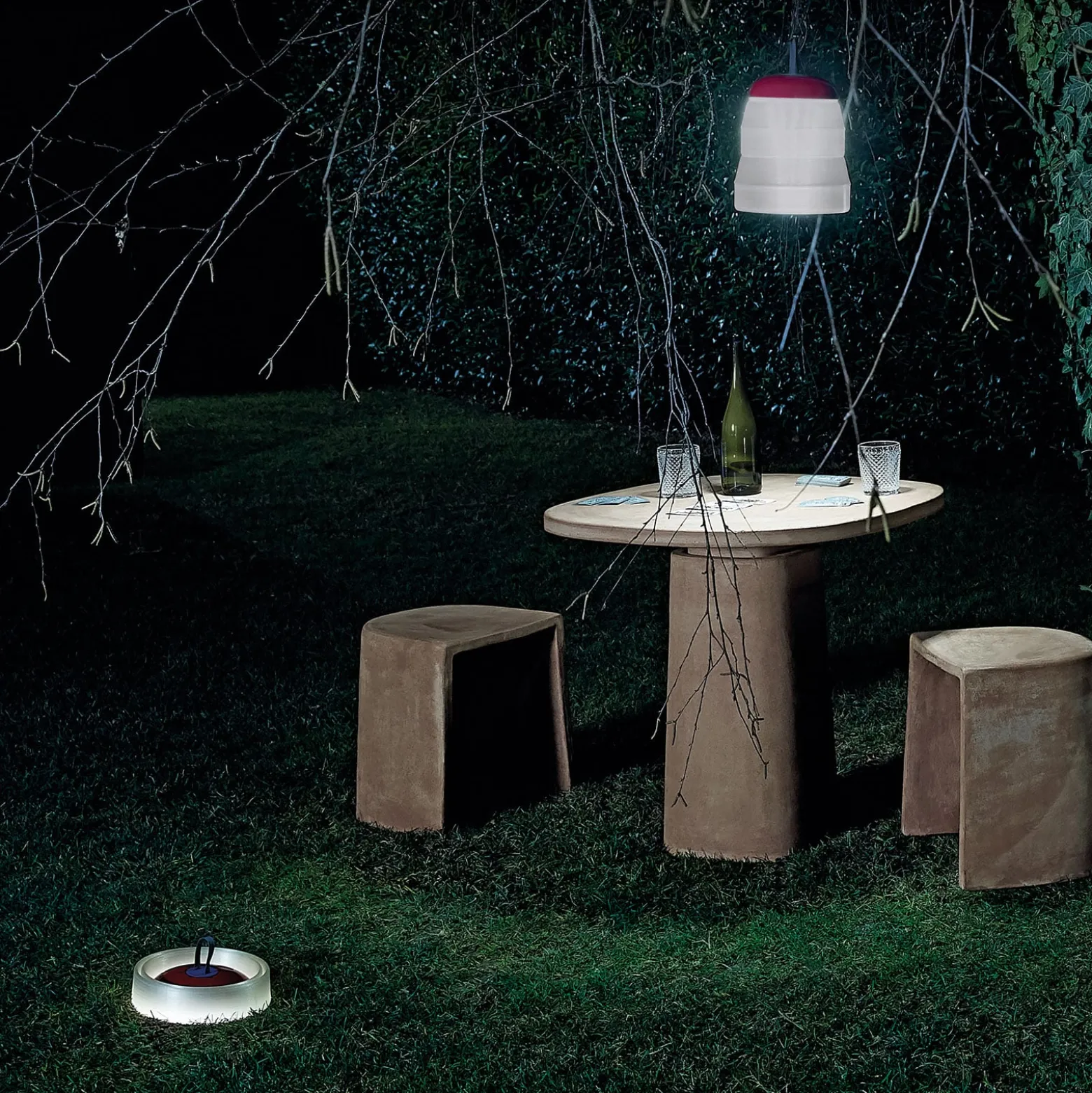 Foscarini Cri Cri LED-koristevalaisin, punainen