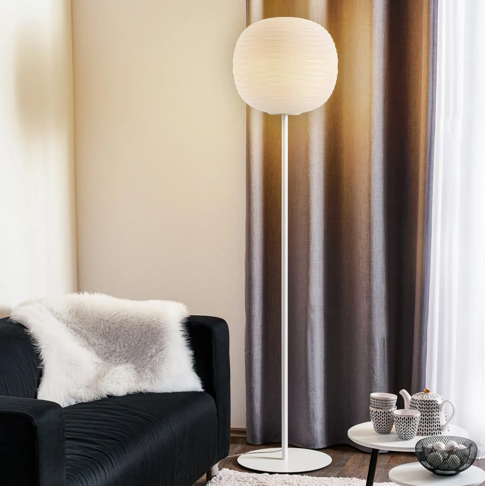 Foscarini Gem terra -lattiavalo, valkoinen