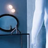 Foscarini Gregg MIDI seinävalaisin, lasia, valkoinen