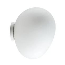 Foscarini Gregg MIDI seinävalaisin, lasia, valkoinen
