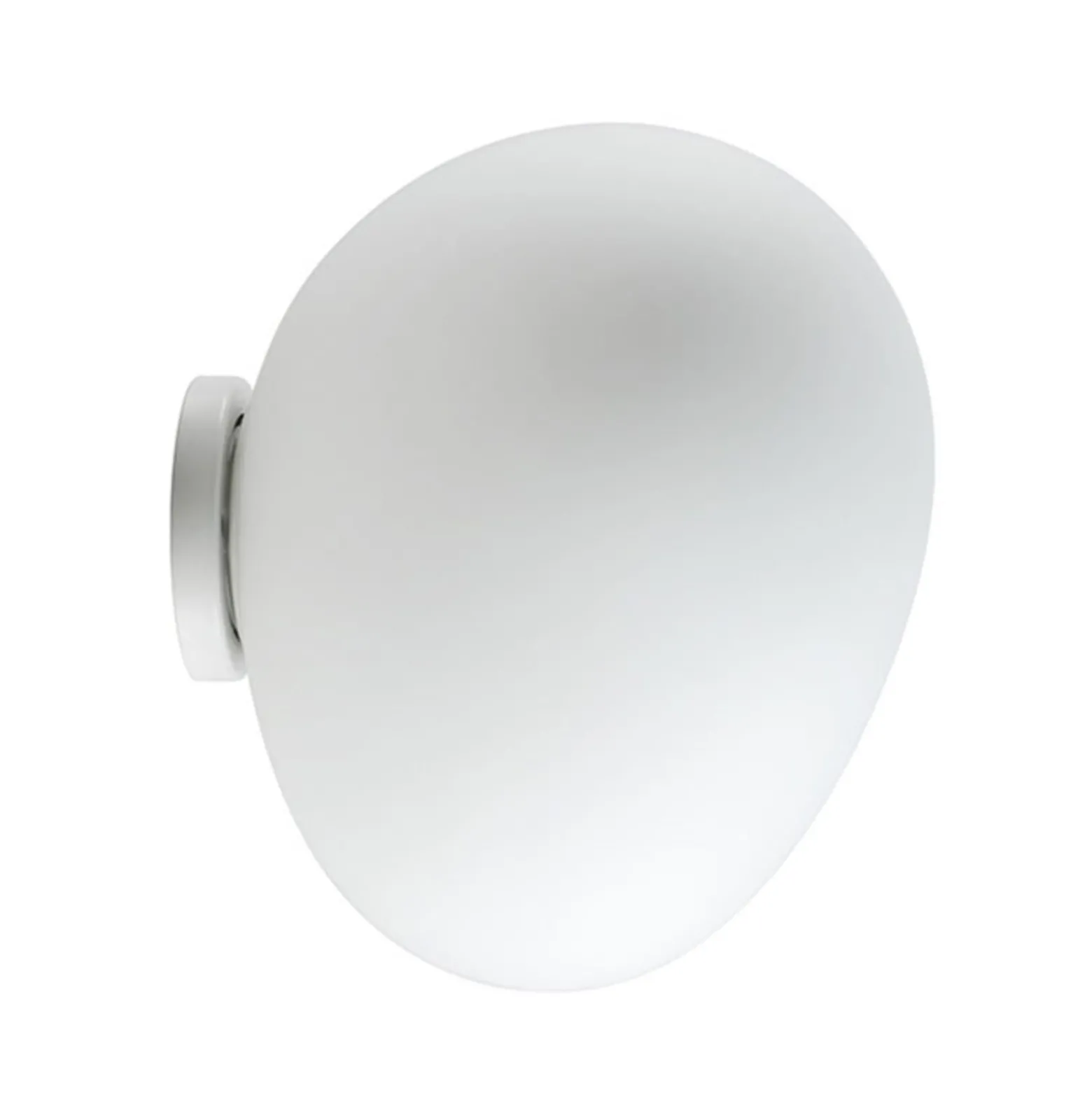 Foscarini Gregg MIDI seinävalaisin, lasia, valkoinen