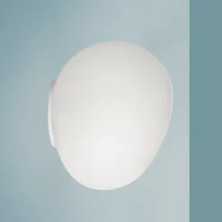 Foscarini Gregg MIDI seinävalaisin, lasia, valkoinen