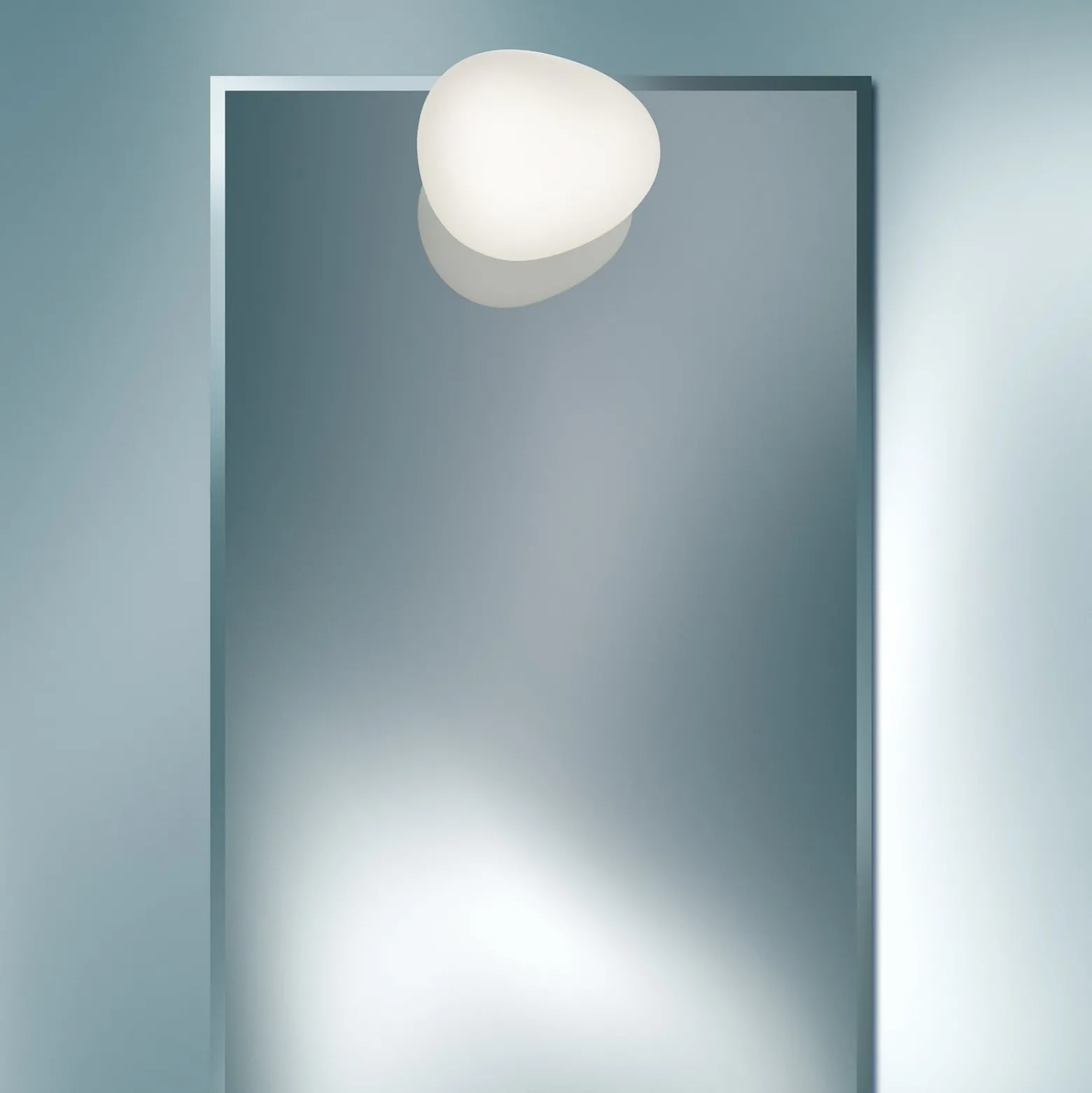 Foscarini Gregg piccola -peilivalaisin, valkoinen