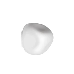 Foscarini kattovalaisin Hoba Media, Ø 25 cm, valkoinen, lasi
