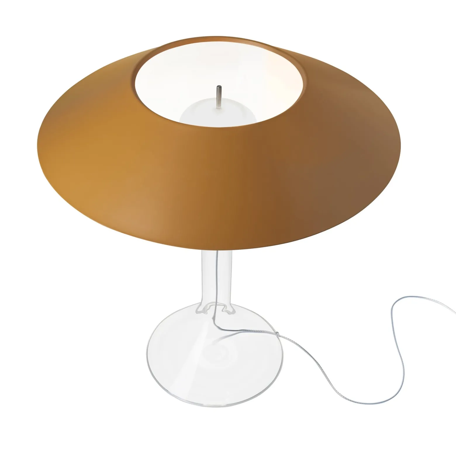 Foscarini LED-pöytävalaisin Chapeaux M, okrakeltainen
