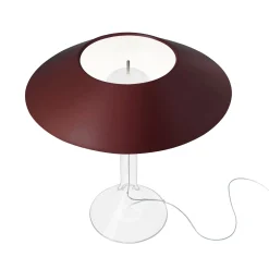 Foscarini LED-pöytävalaisin Chapeaux M, tummanpunainen