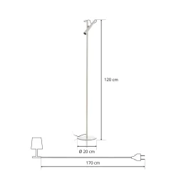 Foscarini Magneto LED-lattiavalaisin, valkoinen