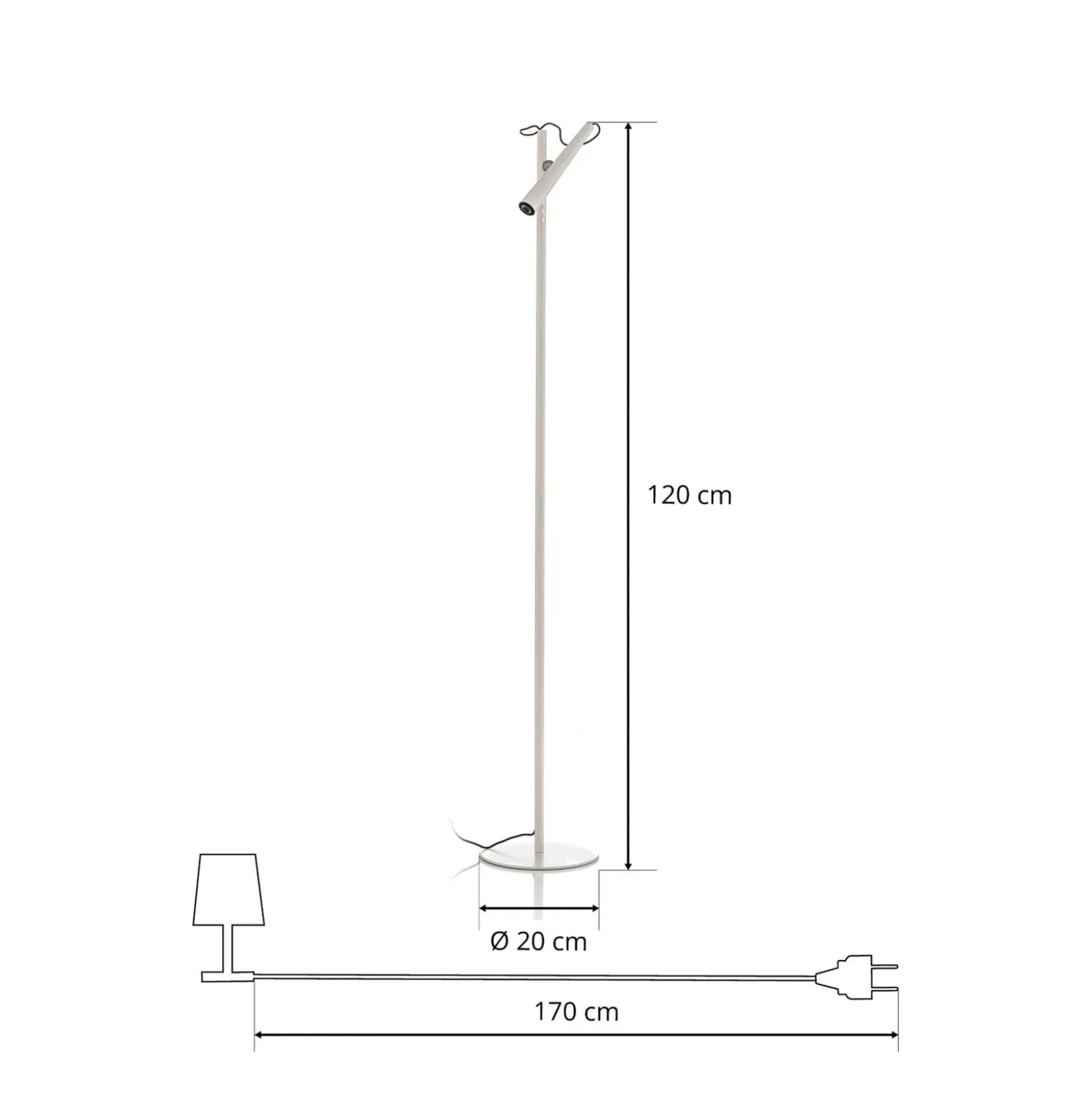 Foscarini Magneto LED-lattiavalaisin, valkoinen