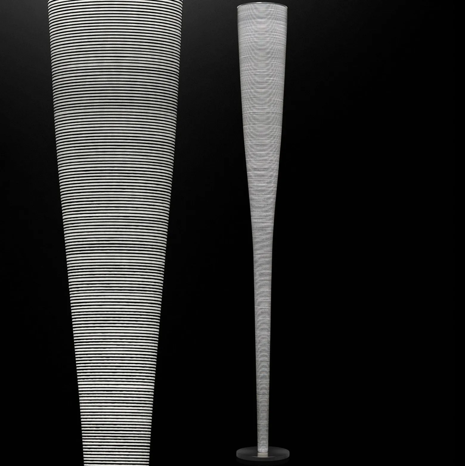 Foscarini Mite LED-lattiavalaisin, musta