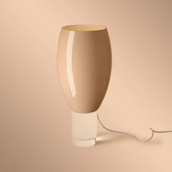 Foscarini pöytävalaisin Buds 1, cipria, lasi, muovi