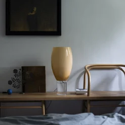 Foscarini pöytävalaisin Buds 1, cipria, lasi, muovi