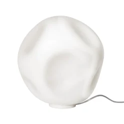 Foscarini pöytävalaisin Hoba Grande, Ø 36 cm, päälle/pois, lasi